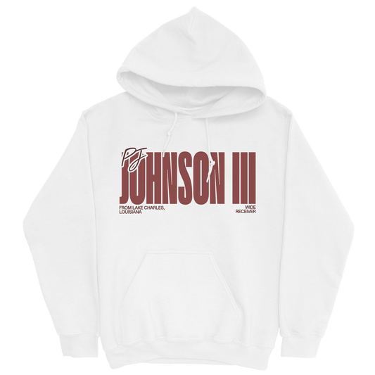 PJ JOHNSON III CLASSIC WHITE HOODIE