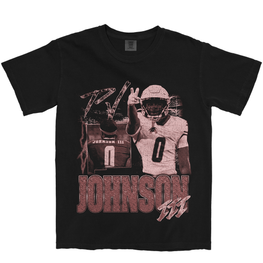 PJ JOHNSON III GRAPHIC BLACK TEE