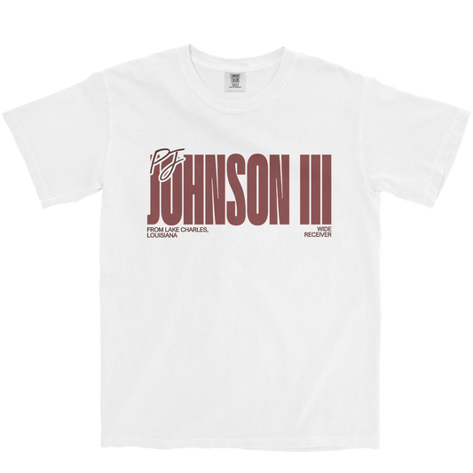 PJ JOHNSON III CLASSIC WHITE TEE