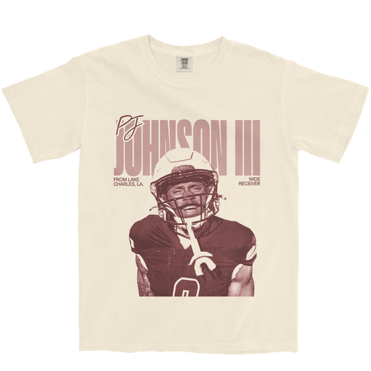 PJ JOHNSON III VINTAGE IVORY TEE