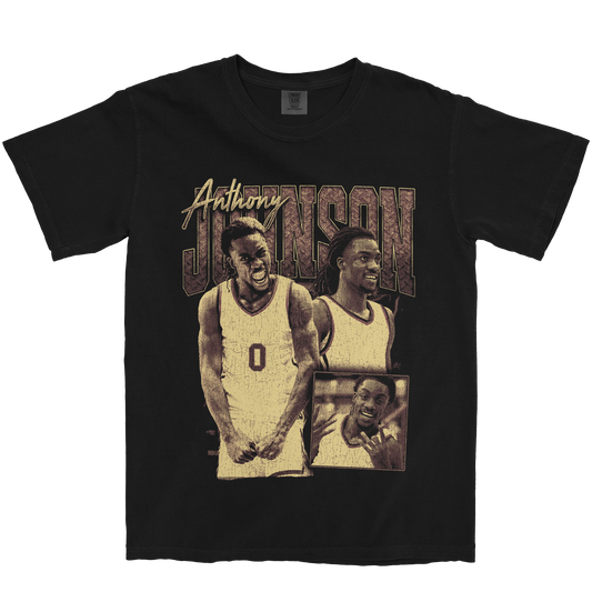 ANTHONY JOHNSON GRAPHIC BLACK TEE