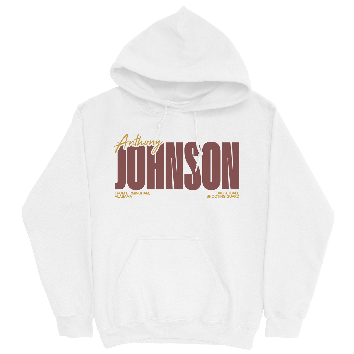 ANTHONY JOHNSON CLASSIC WHITE HOODIE
