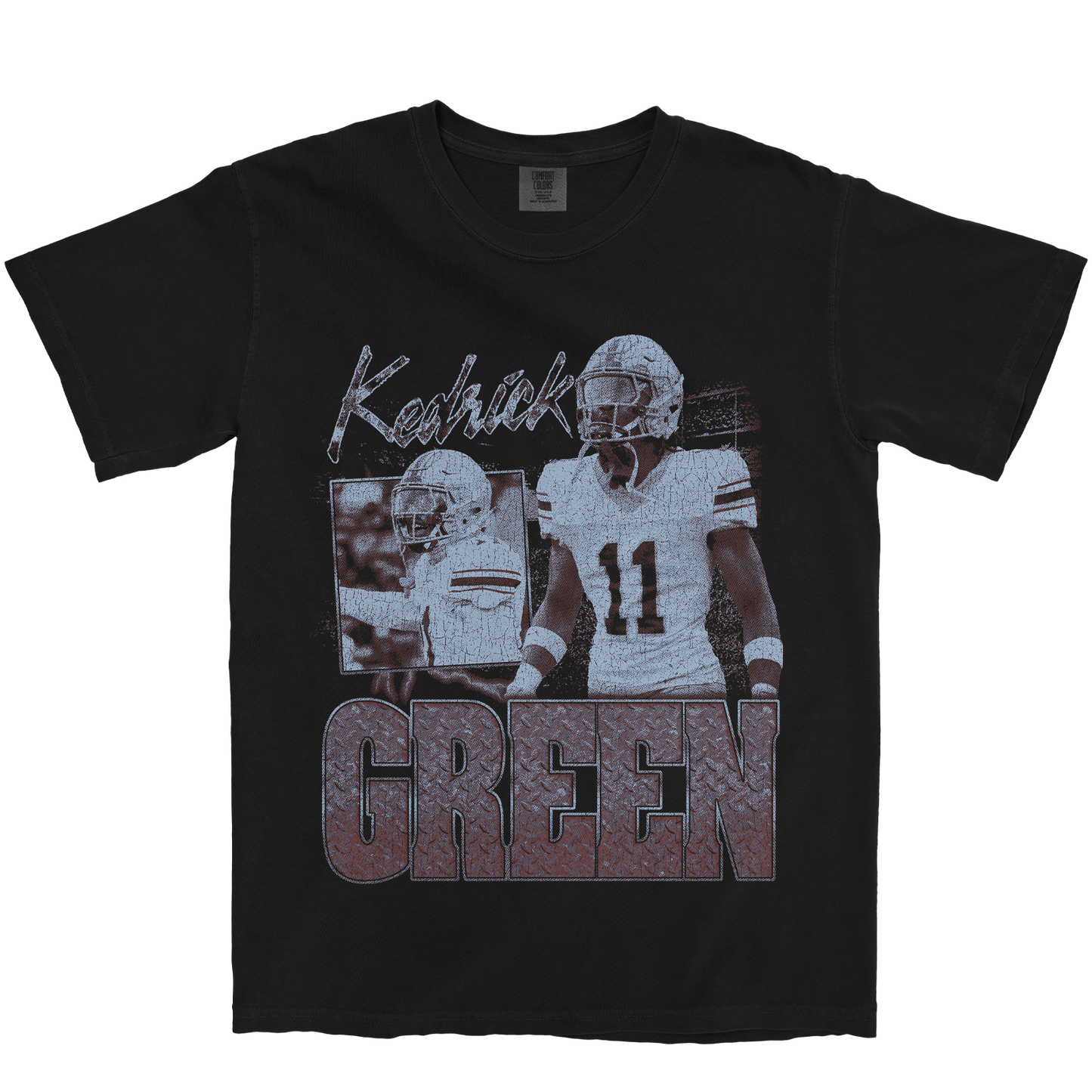 KEDRICK GREEN GRAPHIC BLACK TEE
