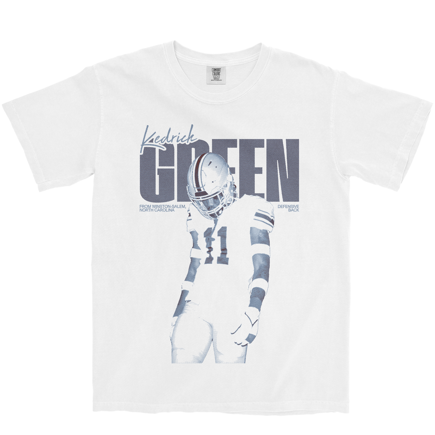 KEDRICK GREEN VINTAGE WHITE TEE