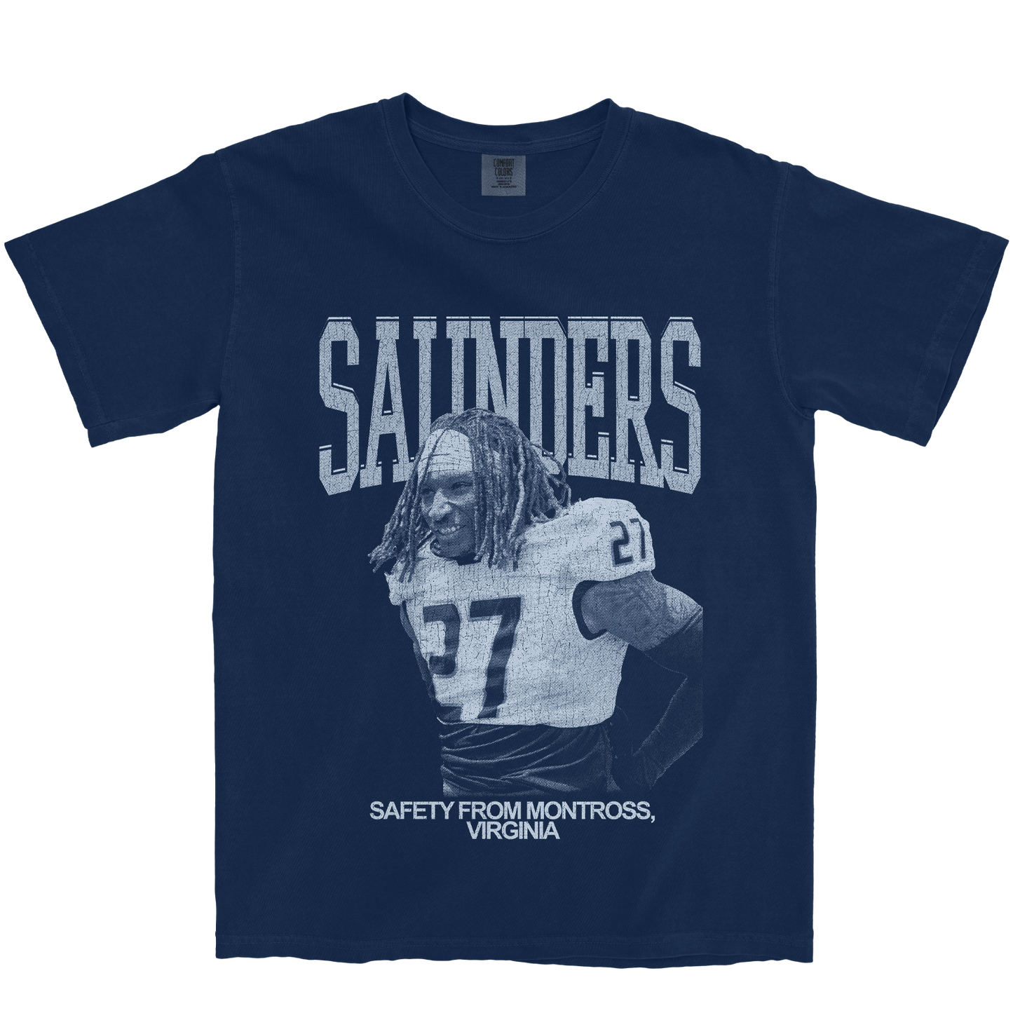 JORDAN SAUNDERS VINTAGE NAVY TEE
