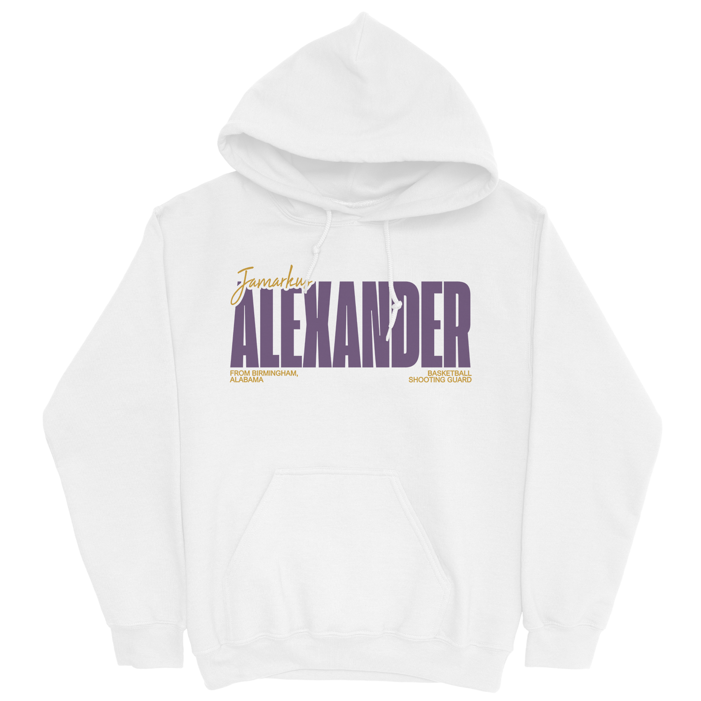 JAMARKUS ALEXANDER CLASSIC WHITE HOODIE