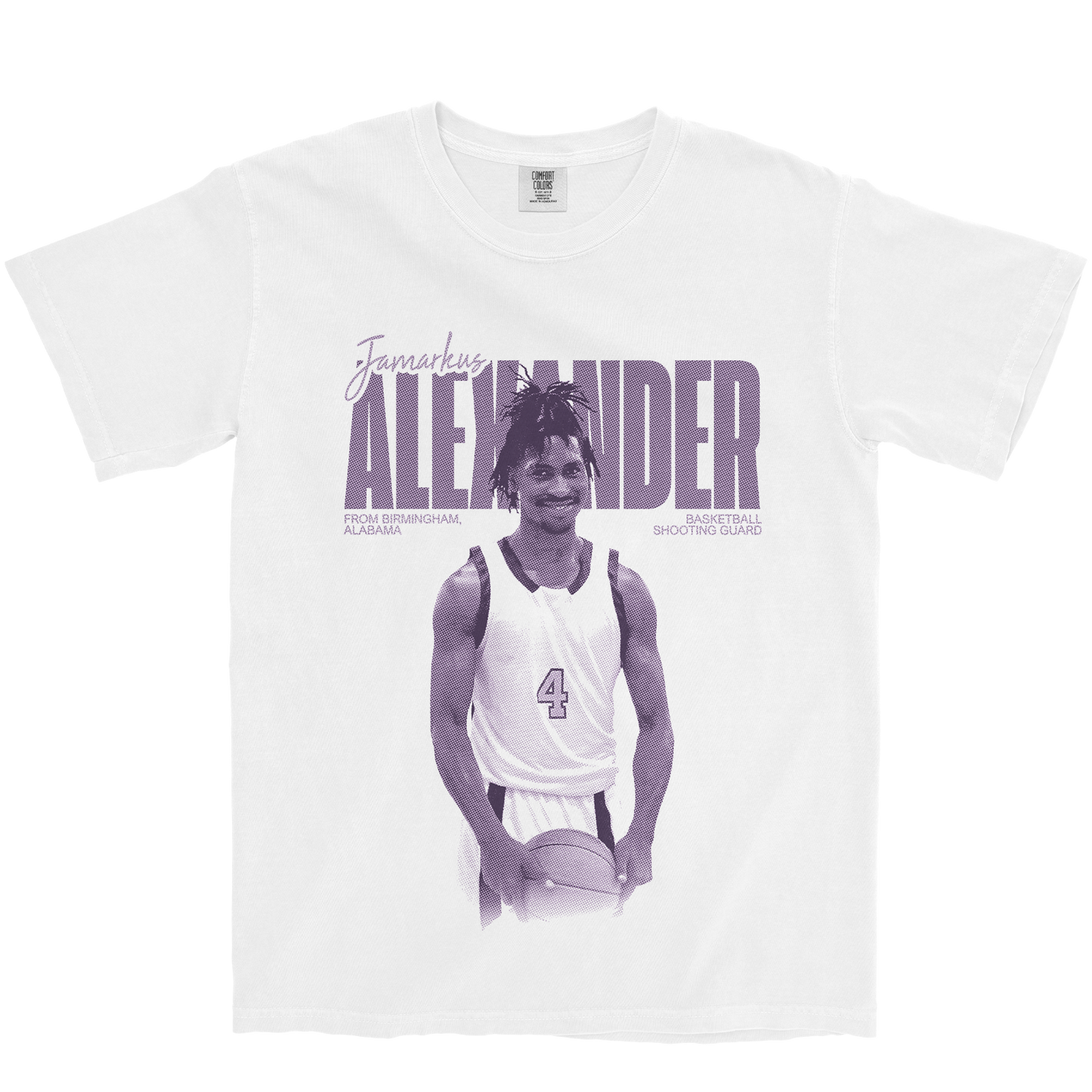 JAMARKUS ALEXANDER VINTAGE WHITE TEE