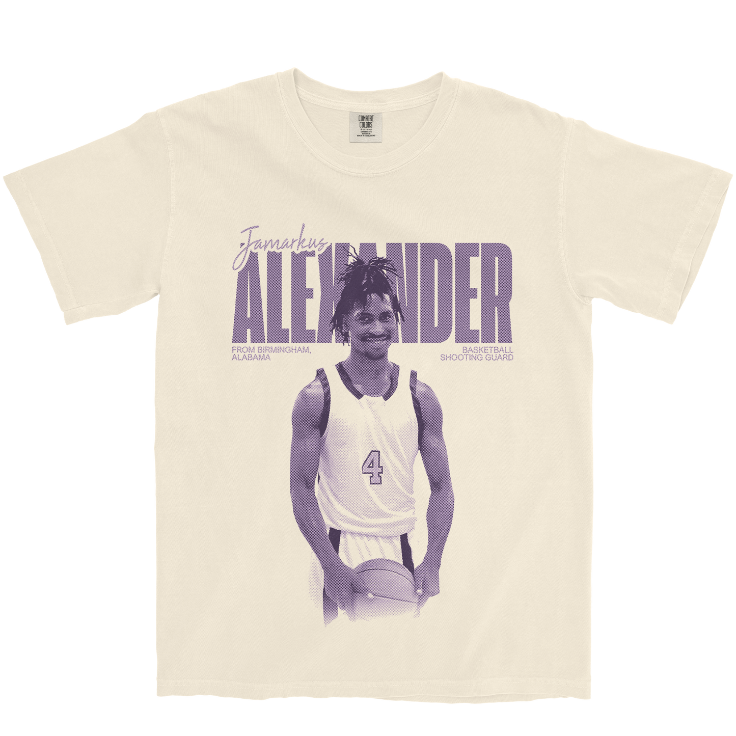 JAMARKUS ALEXANDER VINTAGE IVORY TEE