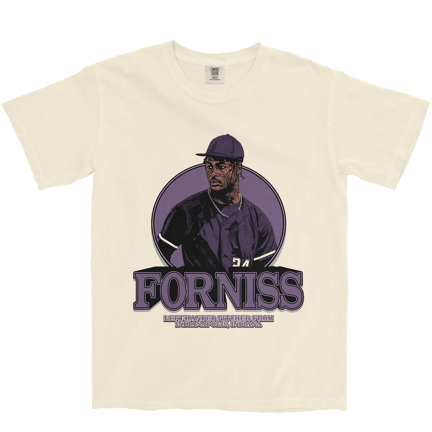 CHRISTIAN FORNISS RETRO IVORY TEE