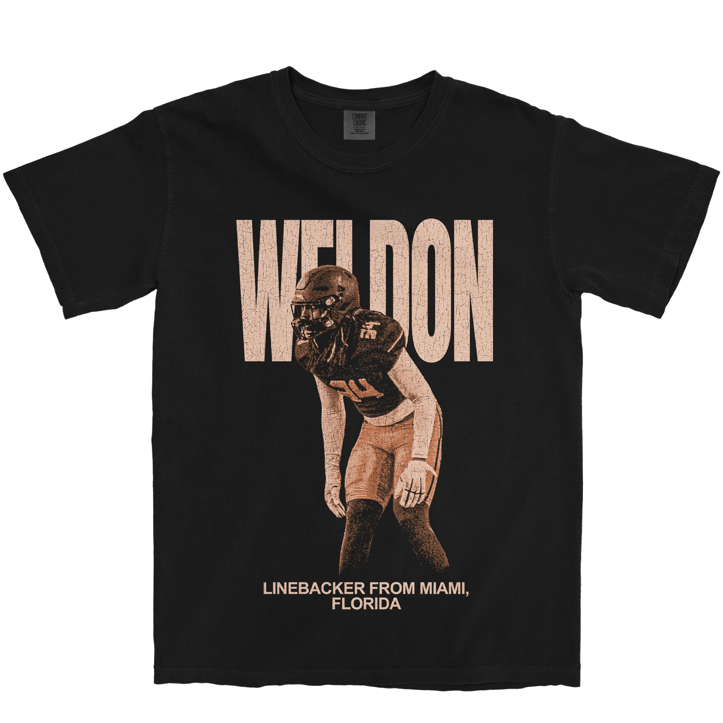 EDRIC WELDON VINTAGE BLACK TEE