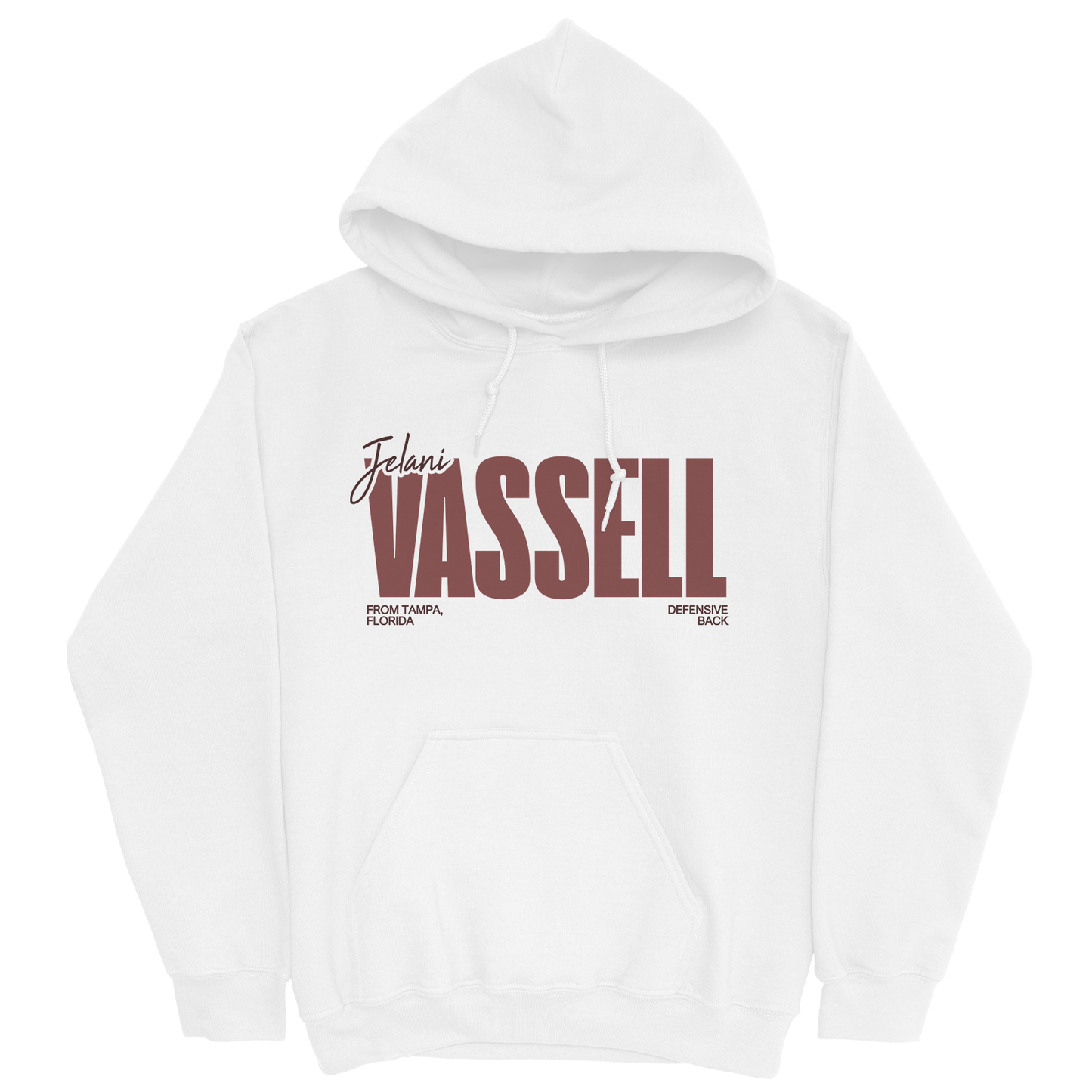 JELANI VASSELL CLASSIC WHITE HOODIE