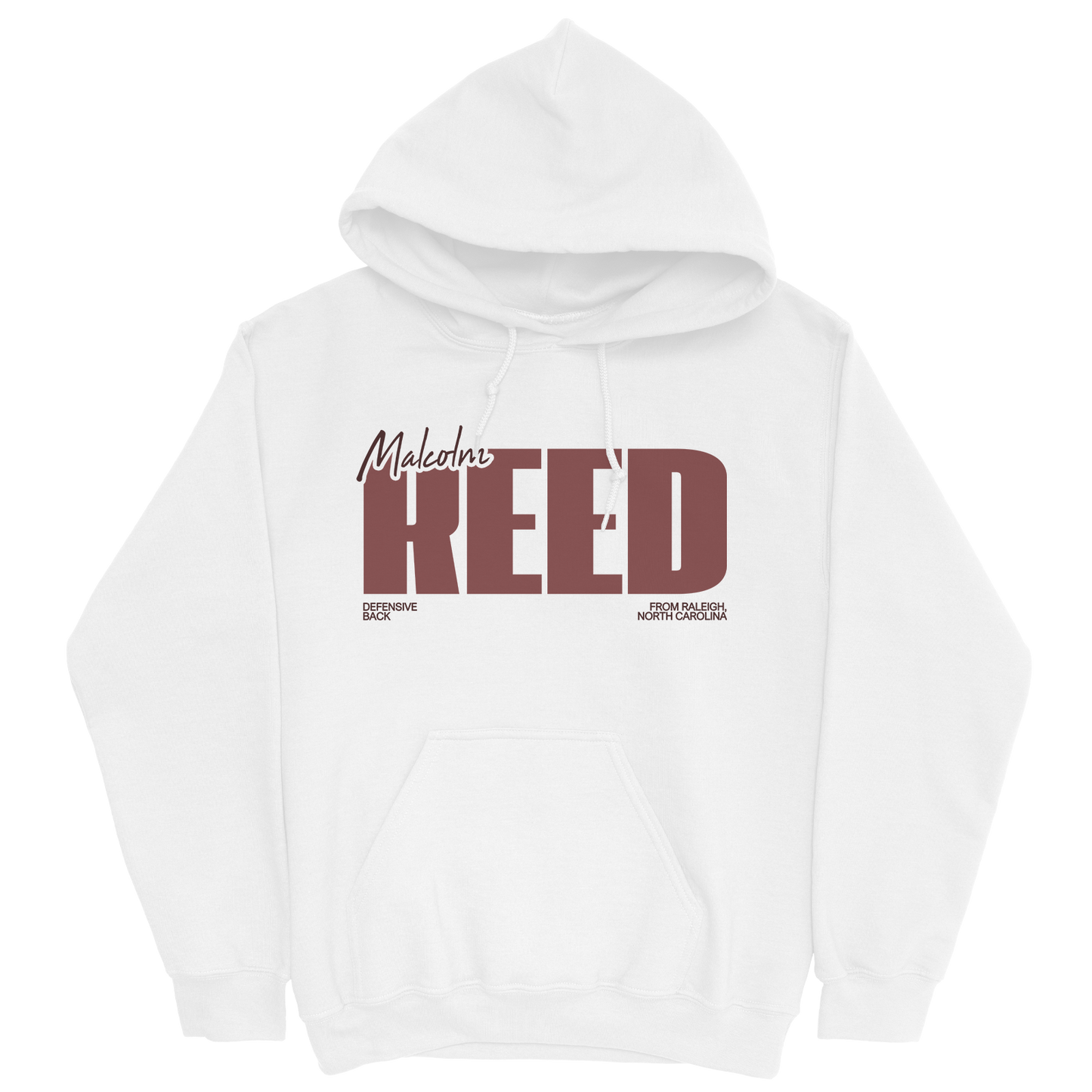 MALCOLM REED CLASSIC WHITE HOODIE