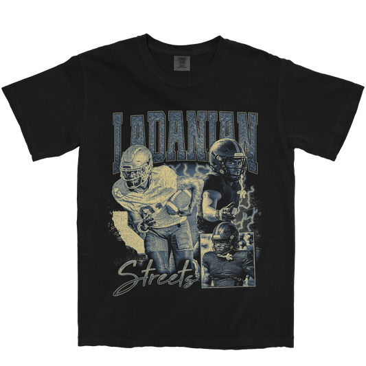 LADANIAN STREETS GRAPHIC BLACK TEE