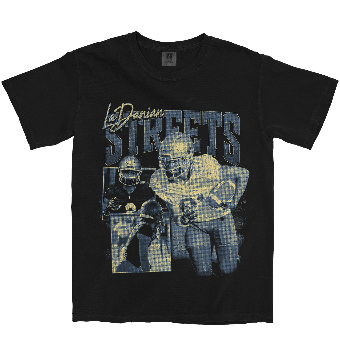 LADANIAN STREETS RETRO BLACK TEE