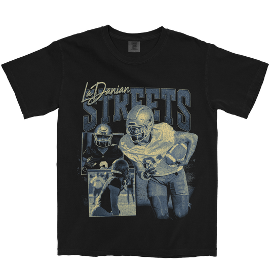 LADANIAN STREETS RETRO BLACK TEE