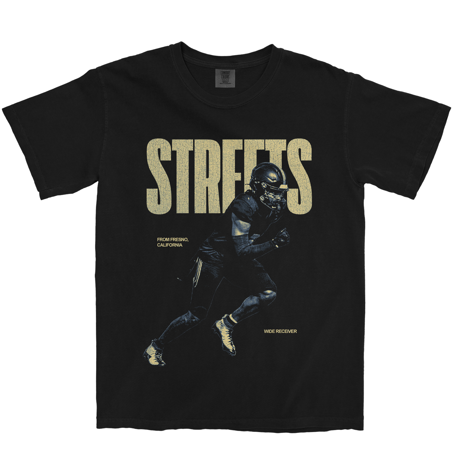 LADANIAN STREETS VINTAGE BLACK TEE