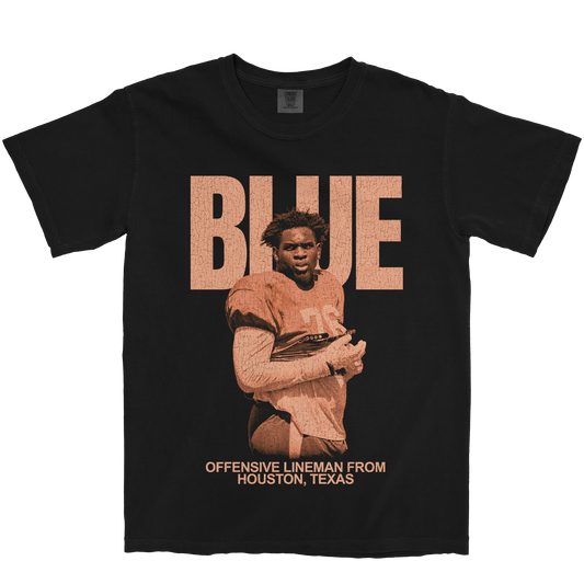 MEHKHI BLUE VINTAGE BLACK TEE