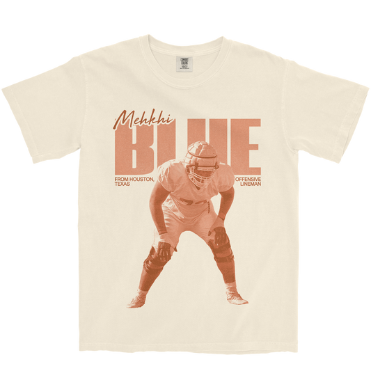 MEHKHI BLUE VINTAGE IVORY TEE