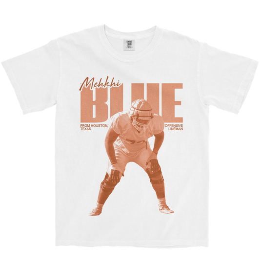 MEHKHI BLUE VINTAGE WHITE TEE