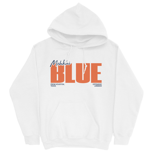 MEHKHI BLUE CLASSIC WHITE HOODIE