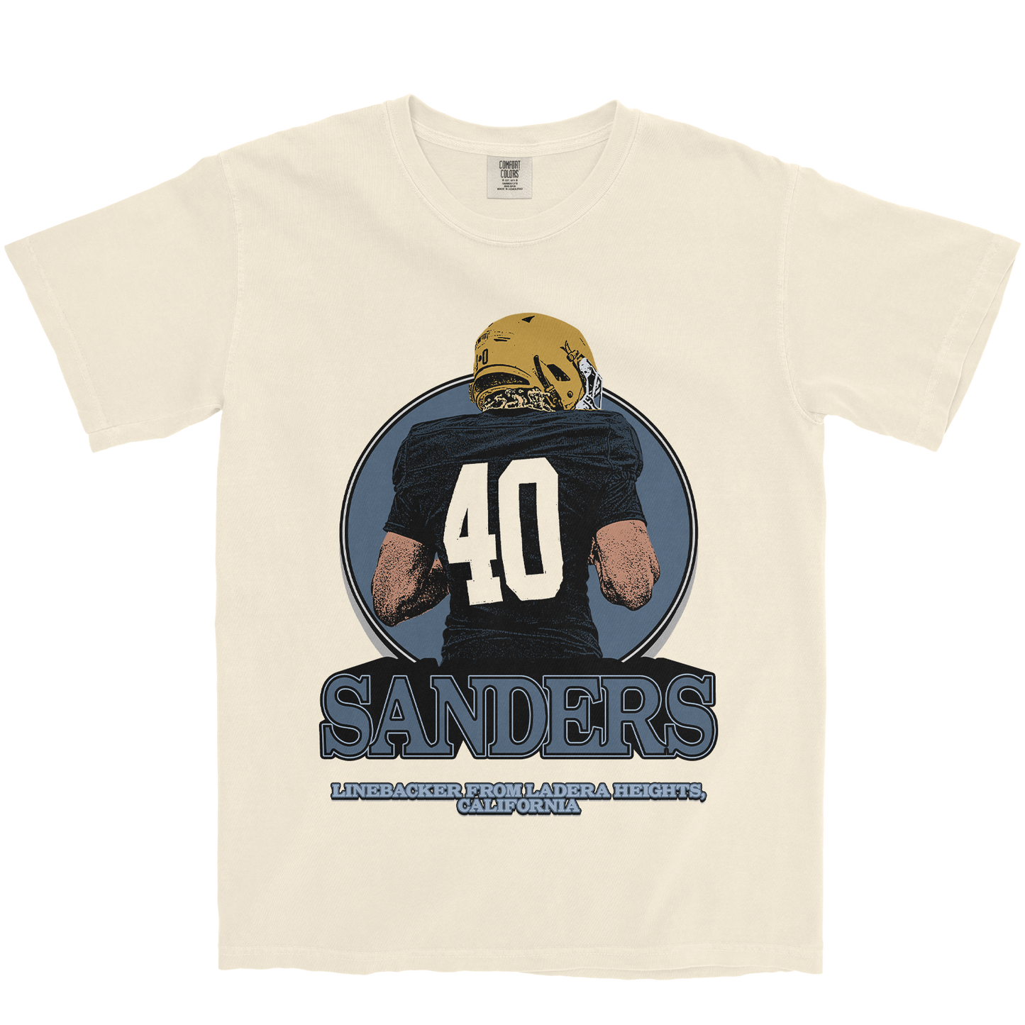 ISAIAH SANDERS RETRO IVORY TEE