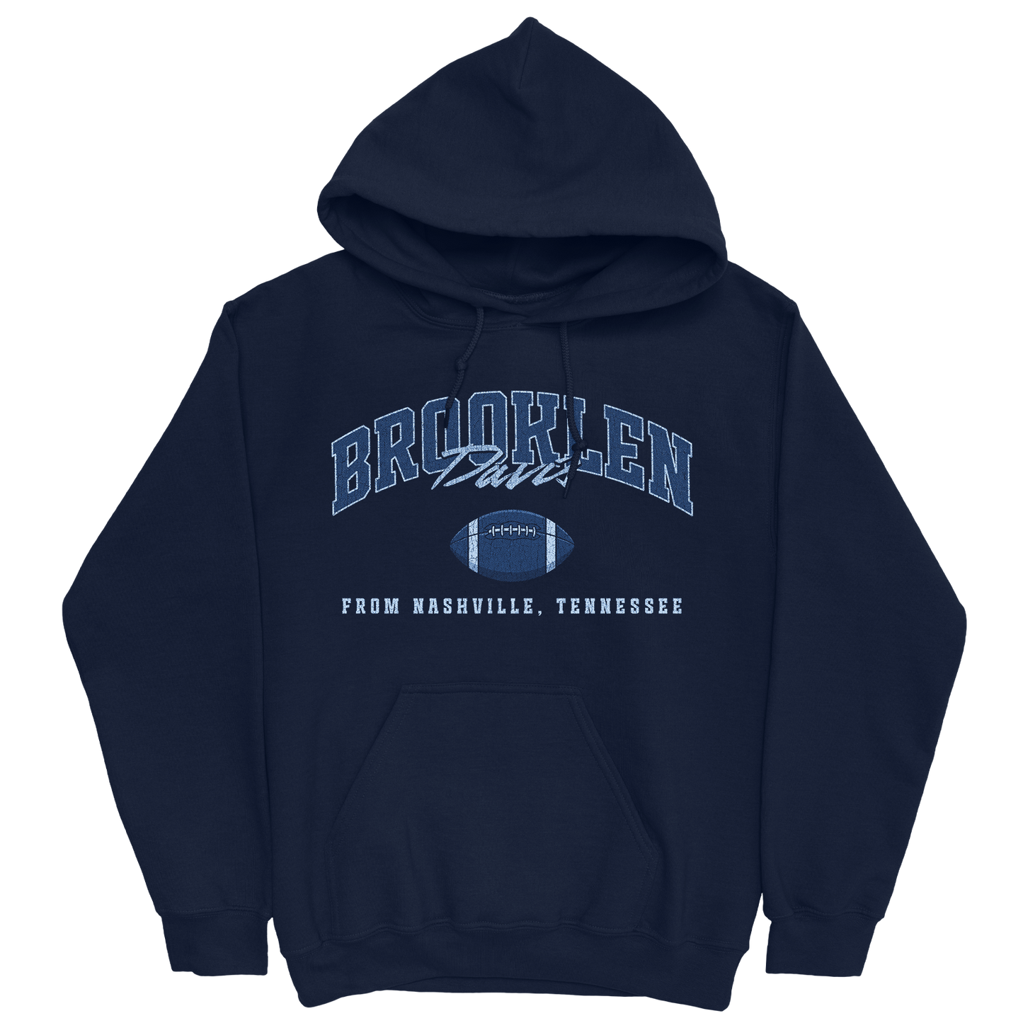 BROOKLEN DAVIS FOOTBALL NAVY HOODIE