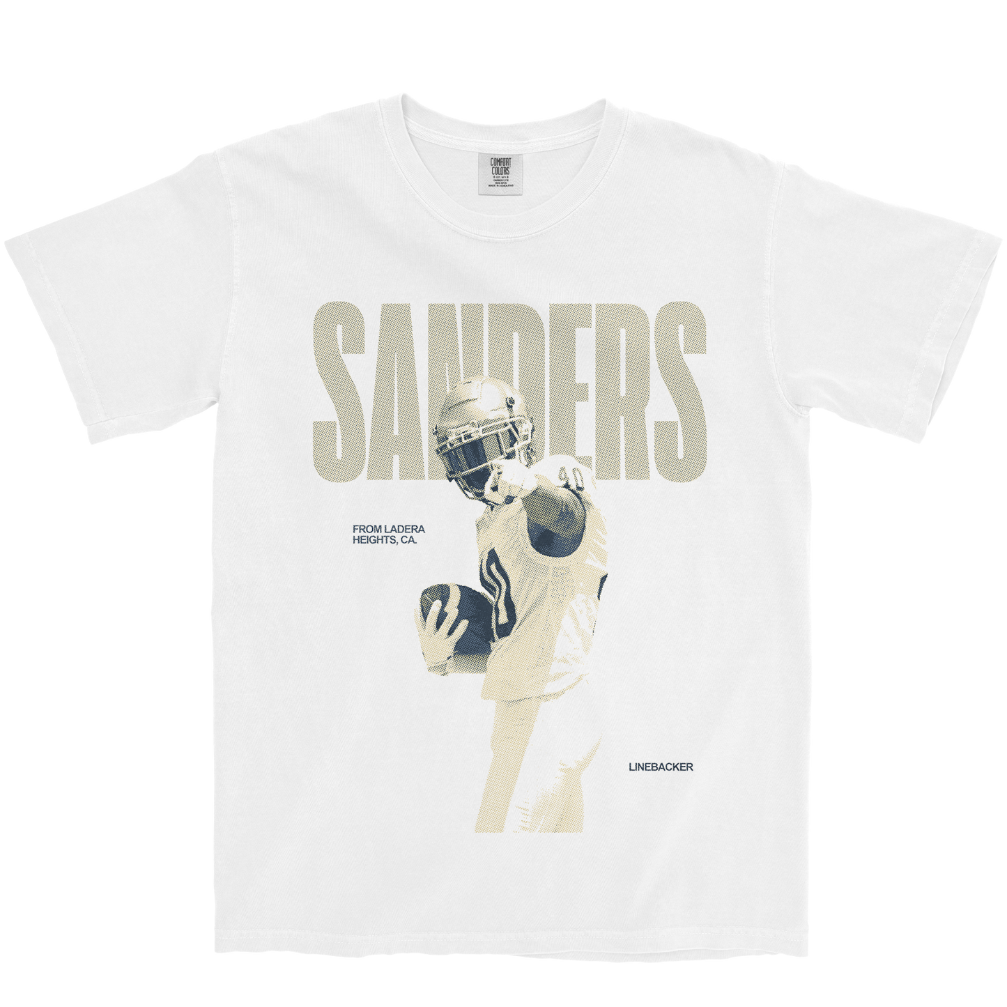 ISAIAH SANDERS VINTAGE WHITE TEE