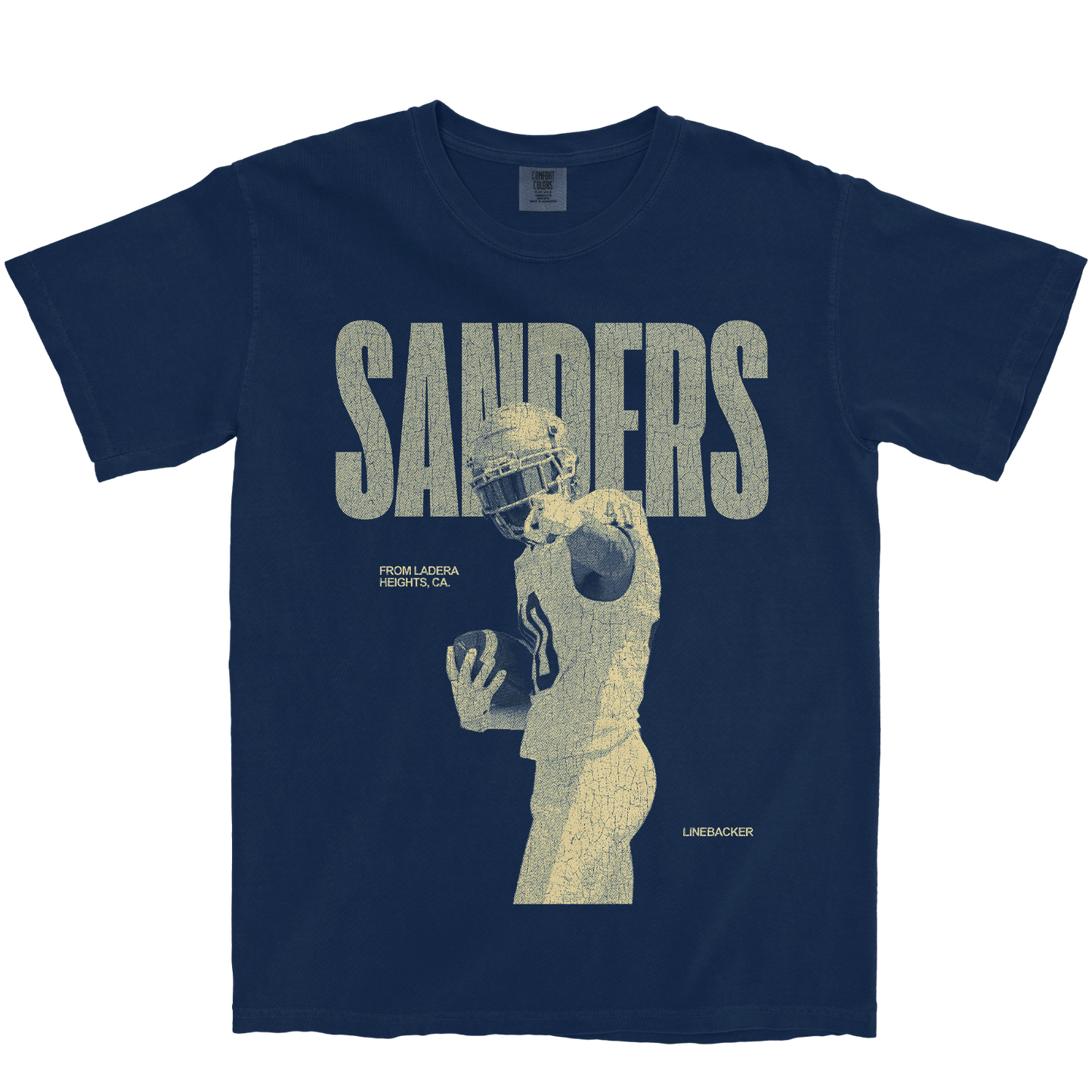 ISAIAH SANDERS VINTAGE NAVY TEE