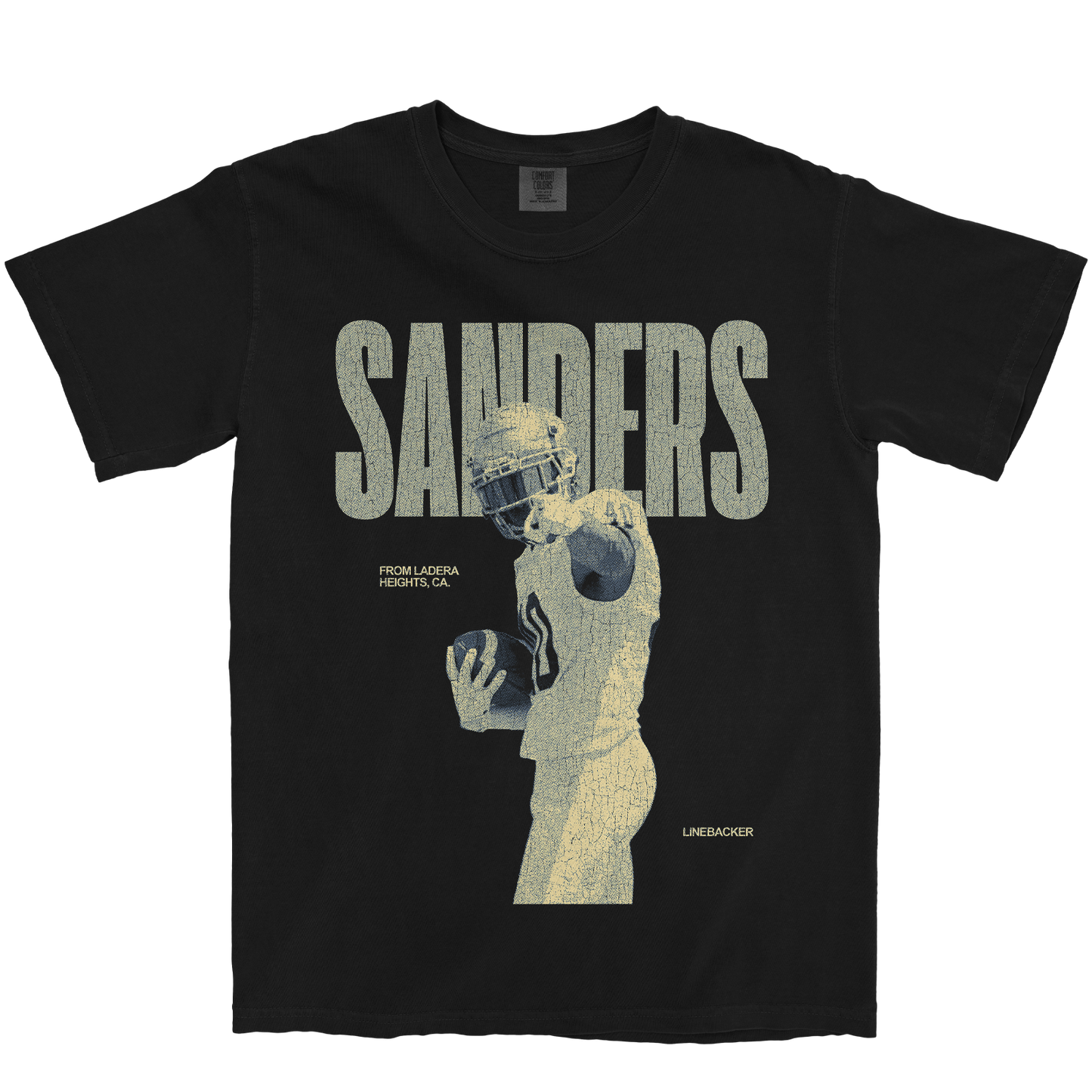 ISAIAH SANDERS VINTAGE BLACK TEE