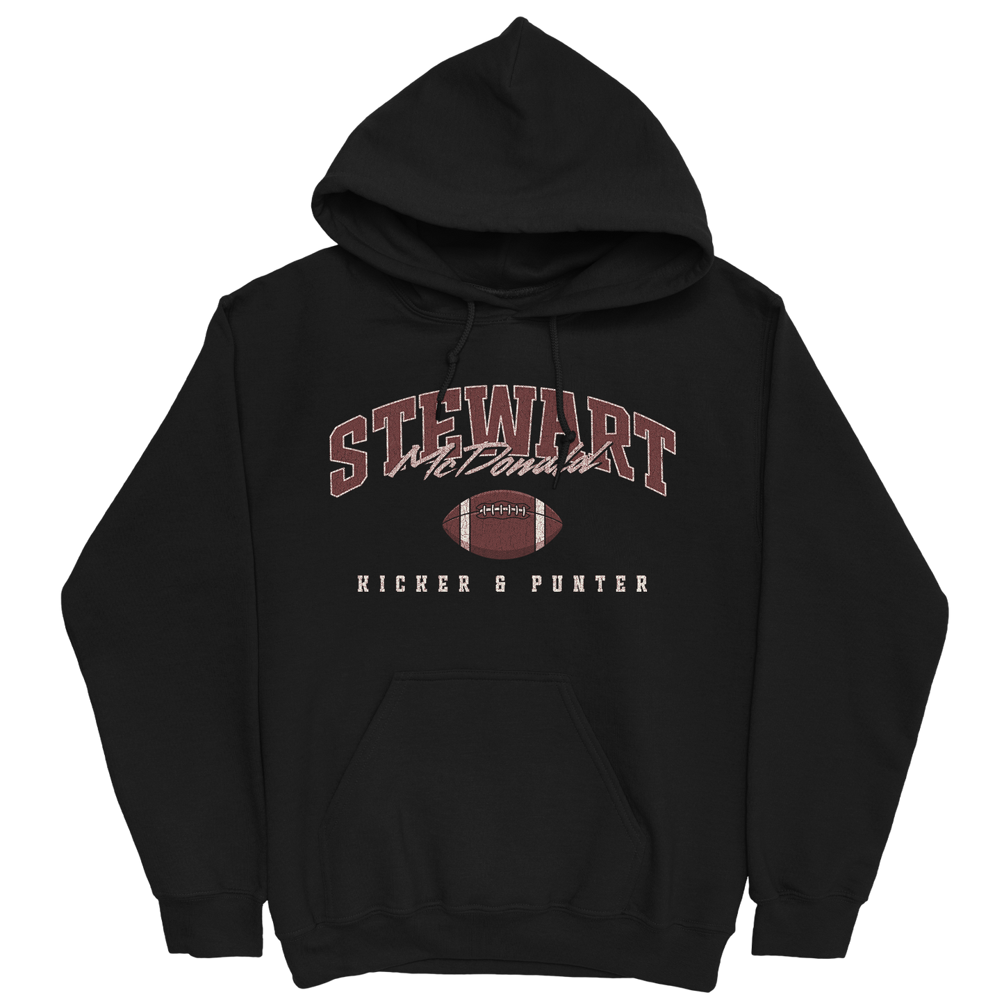 STEWART MCDONALD FOOTBALL BLACK HOODIE