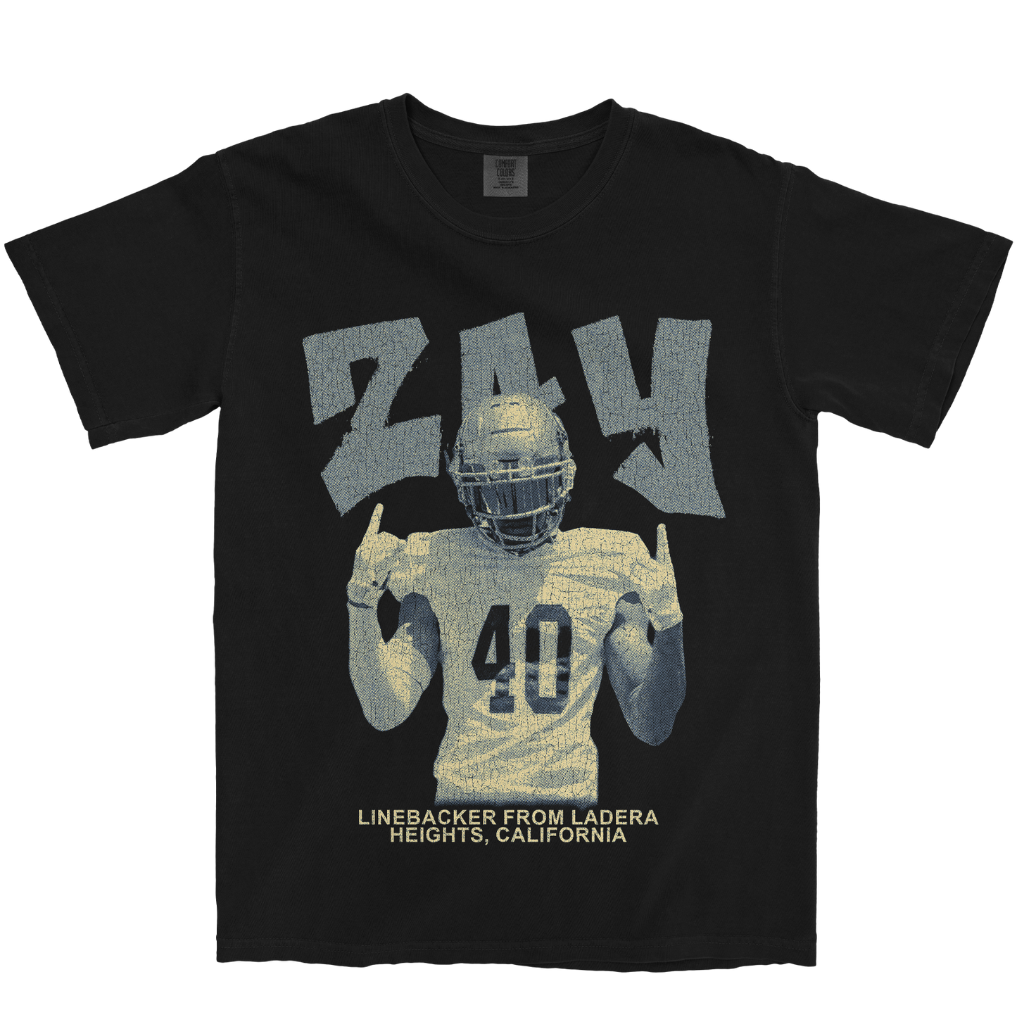 ISAIAH "ZAY" SANDERS VINTAGE BLACK TEE