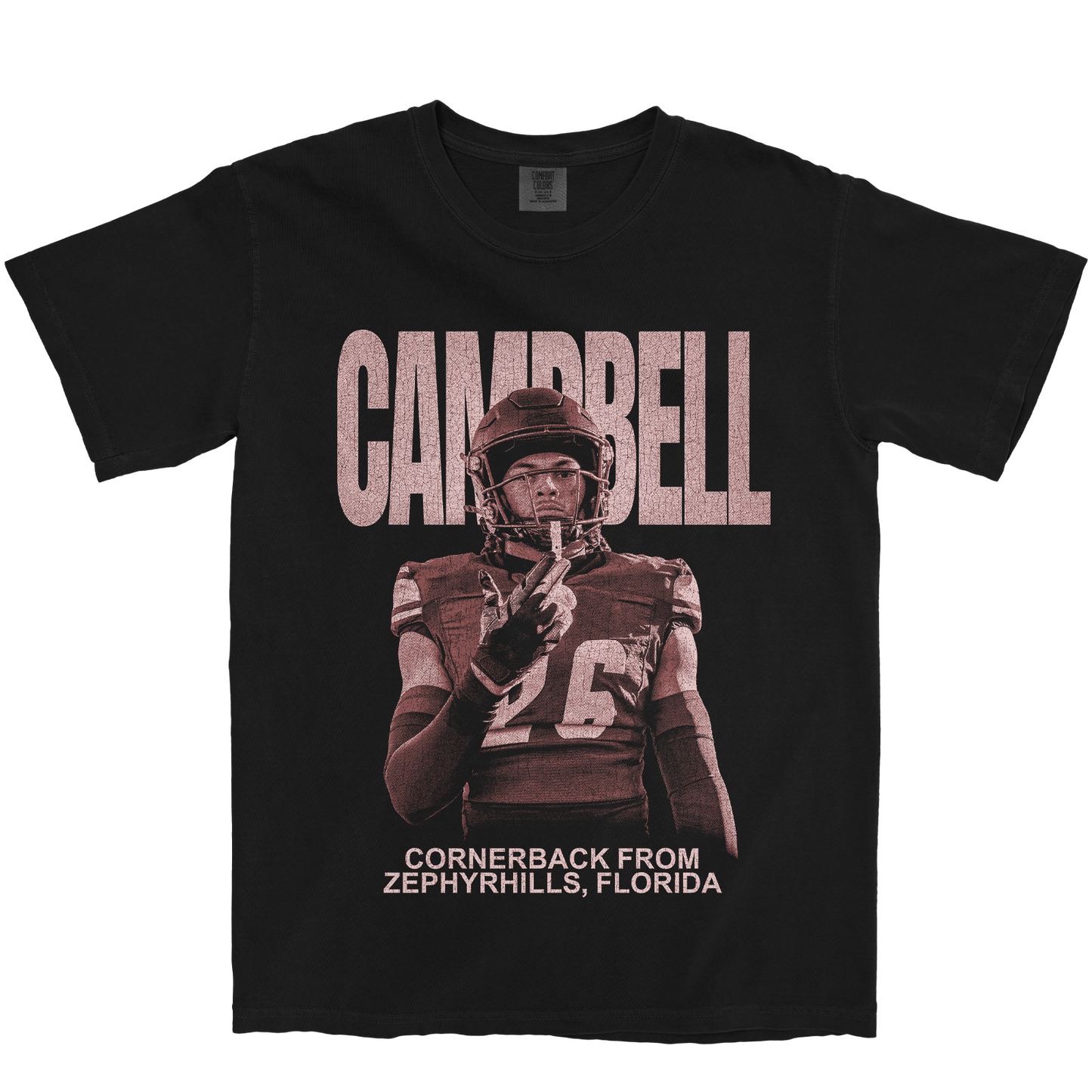 JAKOBE CAMPBELL VINTAGE BLACK TEE