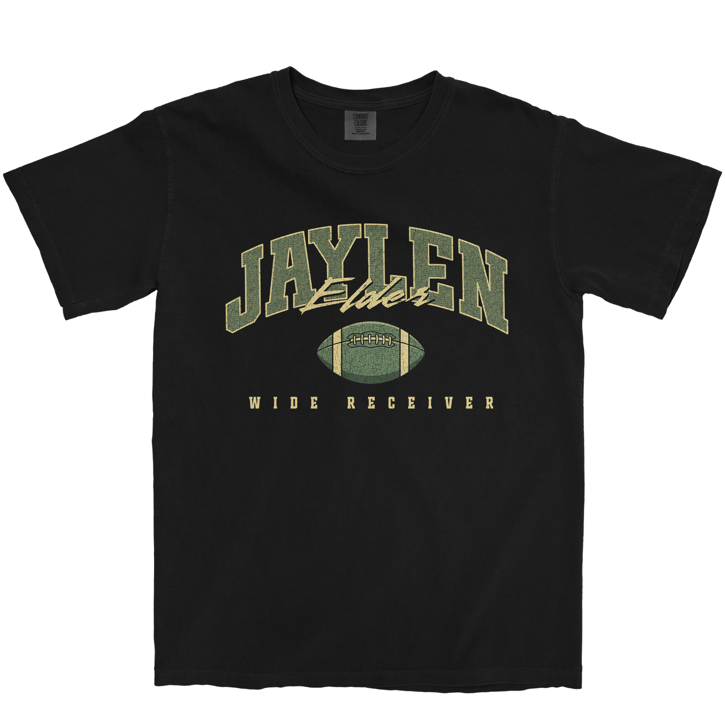 JAYLEN ELDER FOOTBALL BLACK TEE