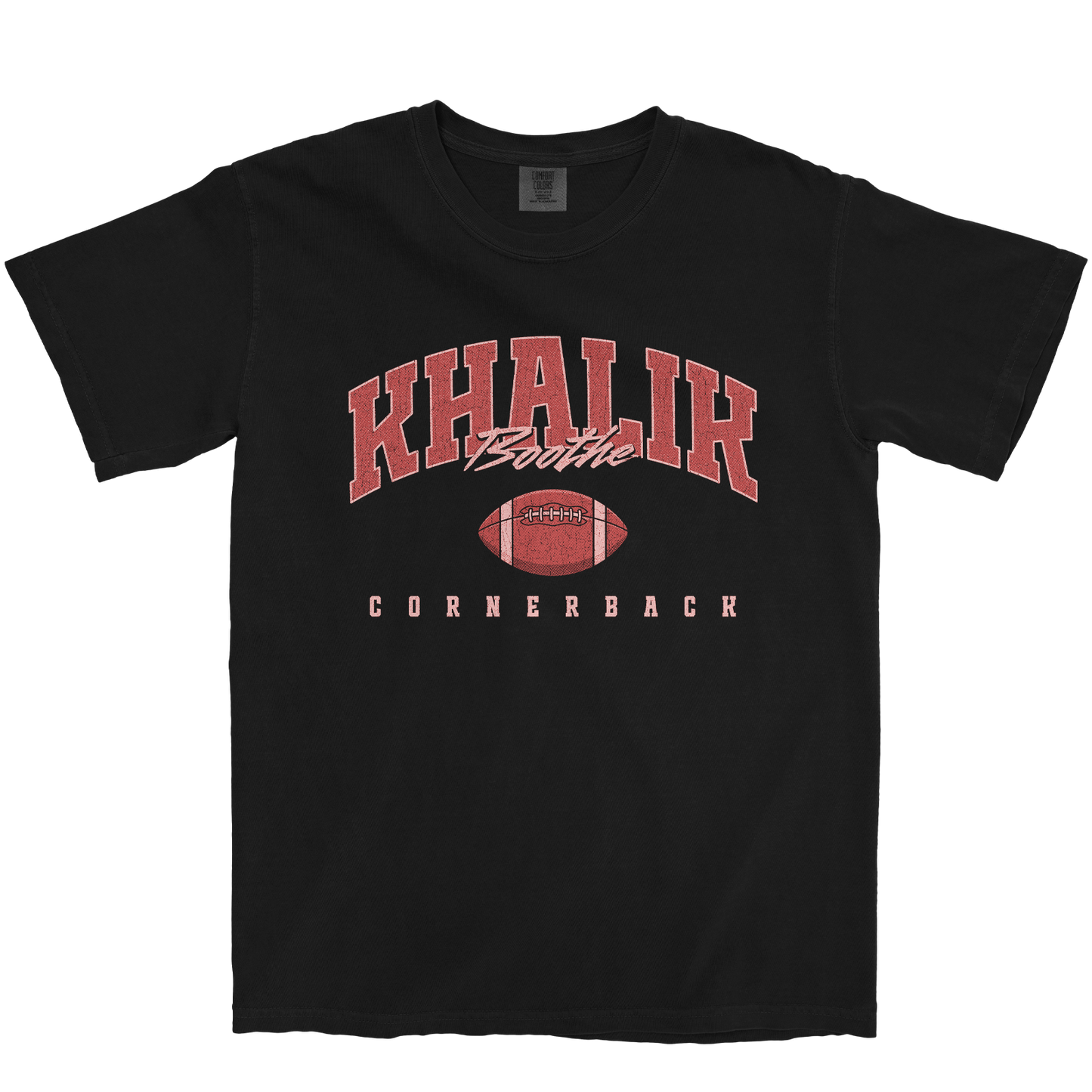 KHALIK BOOTHE FOOTBALL BLACK TEE