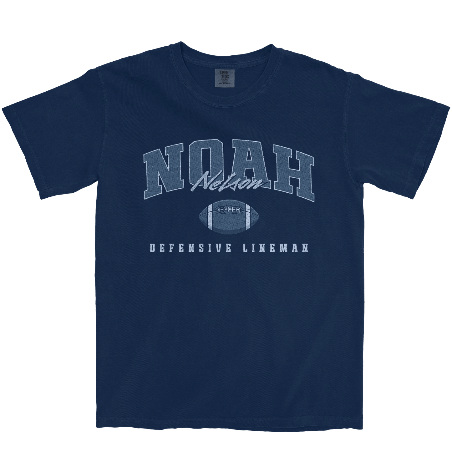 NOAH NELSON FOOTBALL NAVY TEE