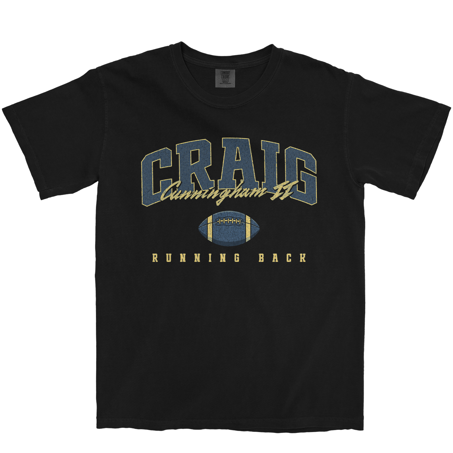 CRAIG CUNNINGHAM II FOOTBALL BLACK TEE