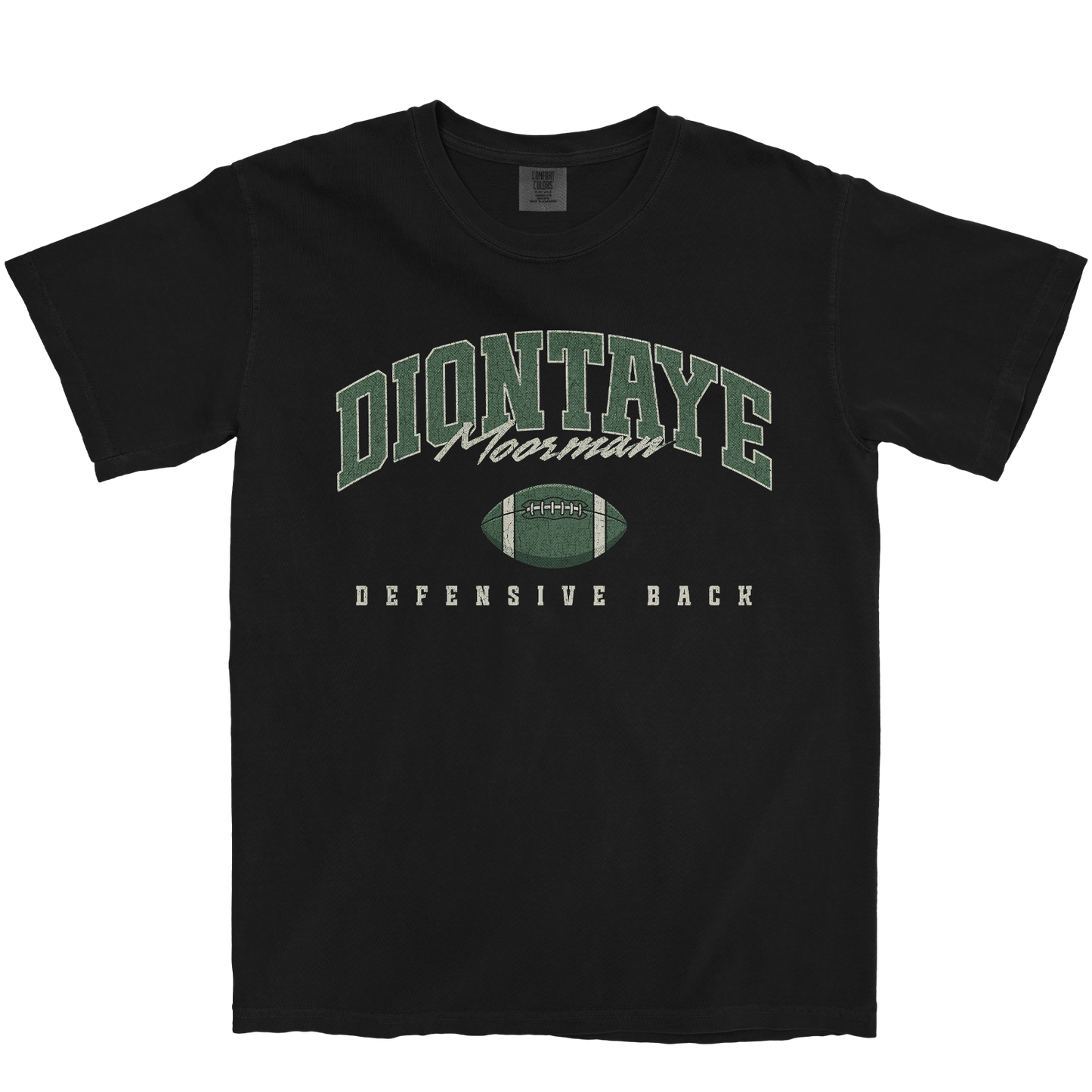 DIONTAYE MOORMAN FOOTBALL BLACK TEE