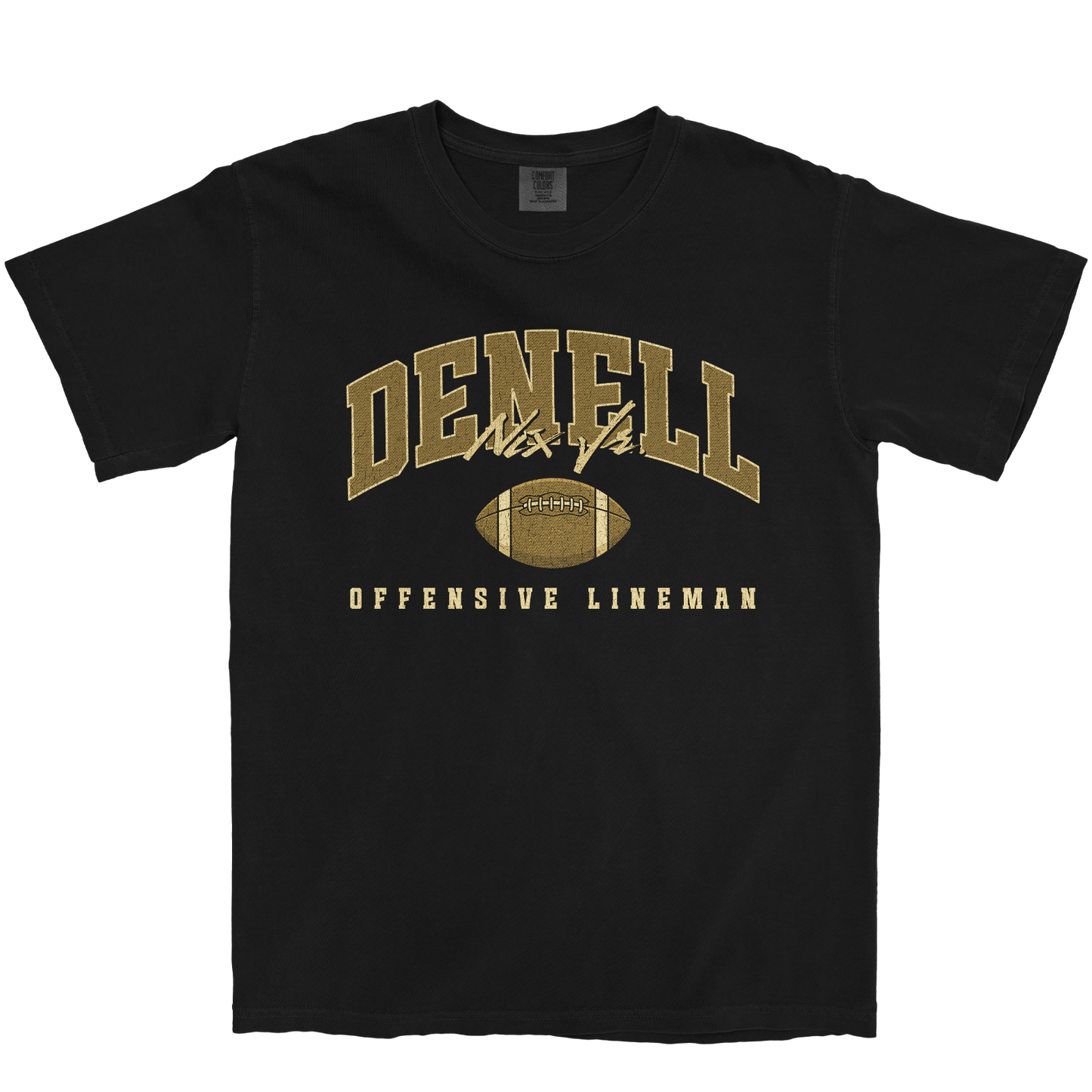DENELL NIX JR. FOOTBALL BLACK TEE
