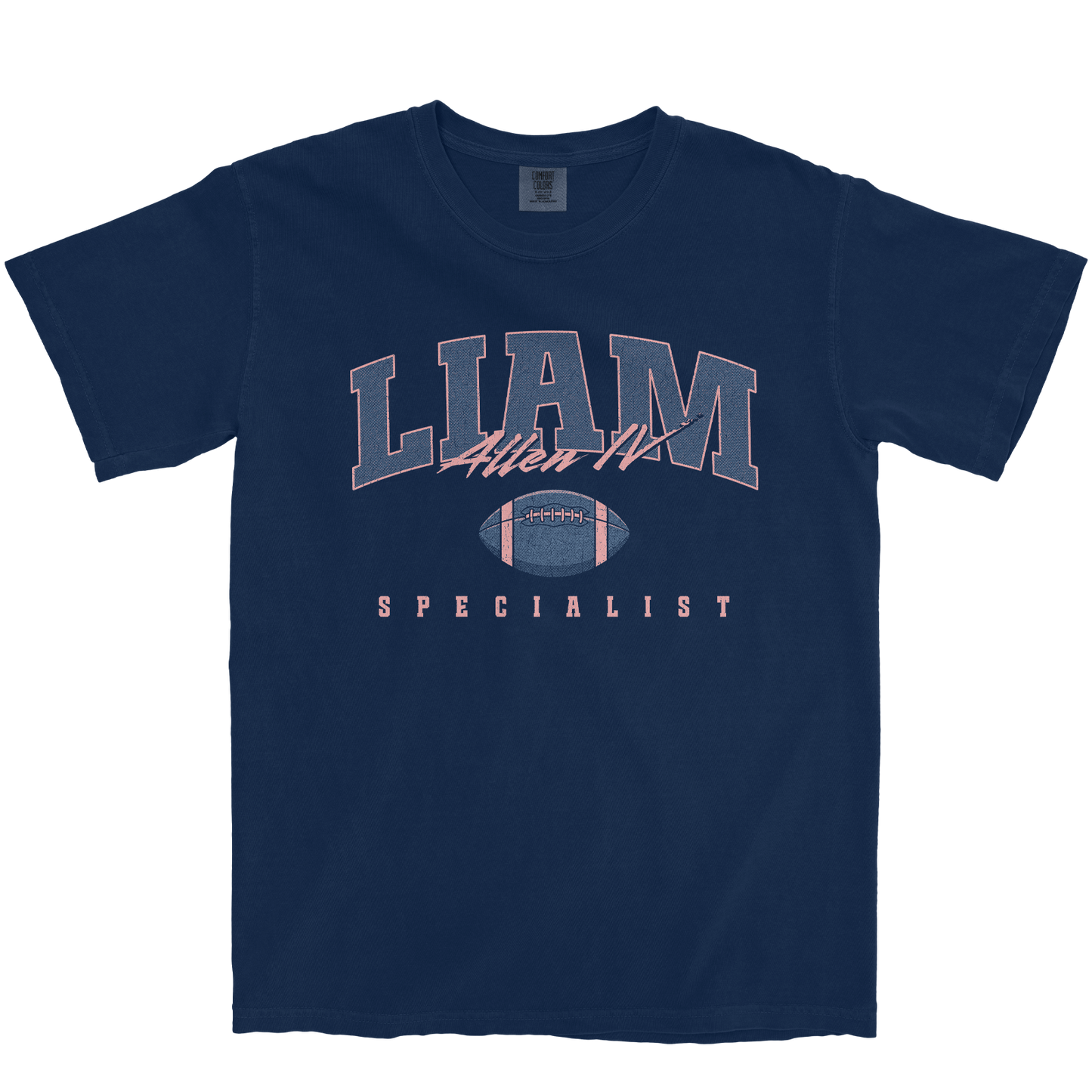 LIAM ALLEN IV FOOTBALL NAVY TEE