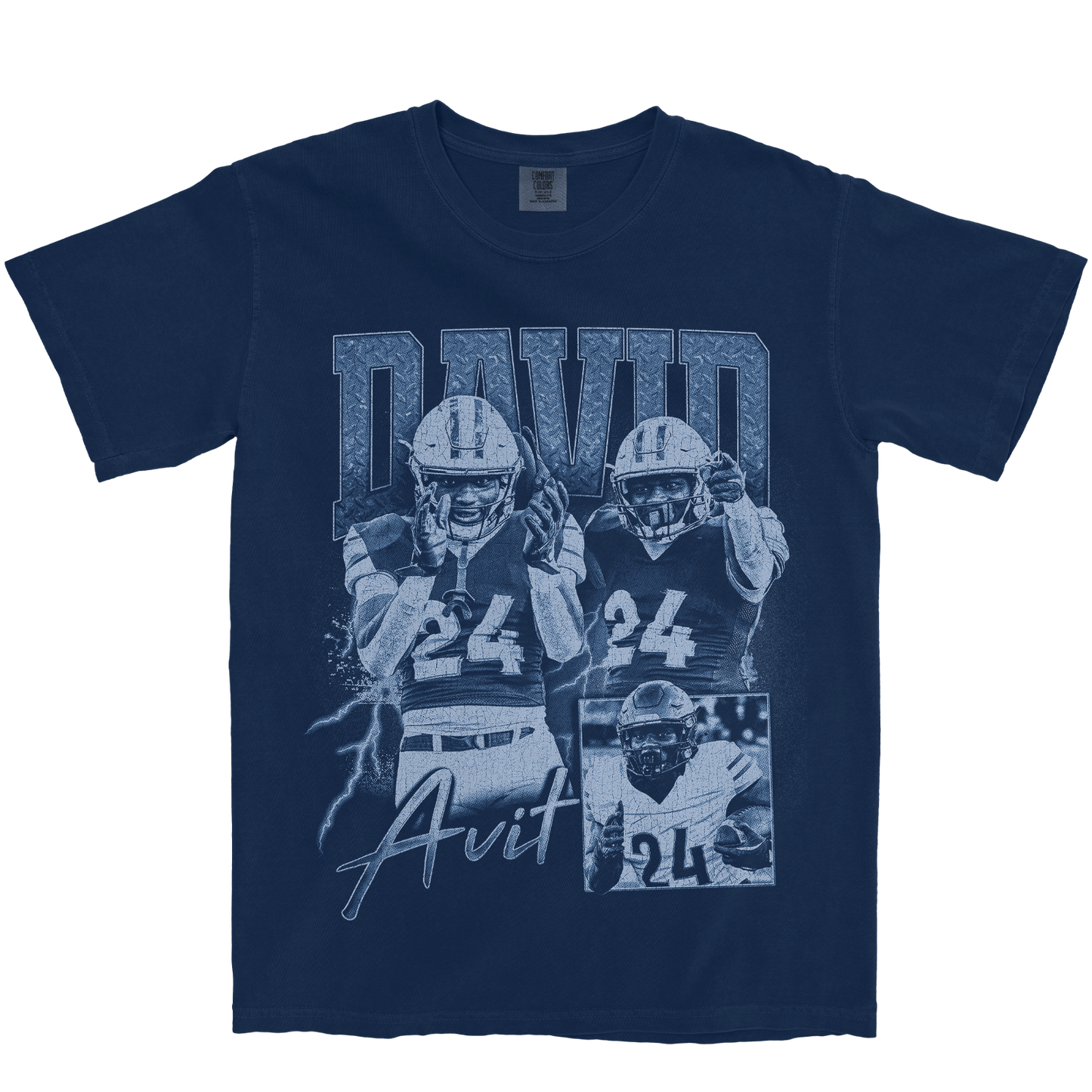 DAVID AVIT GRAPHIC NAVY TEE