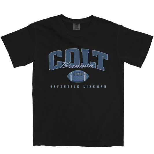 COLT BRENNAN FOOTBALL BLACK TEE