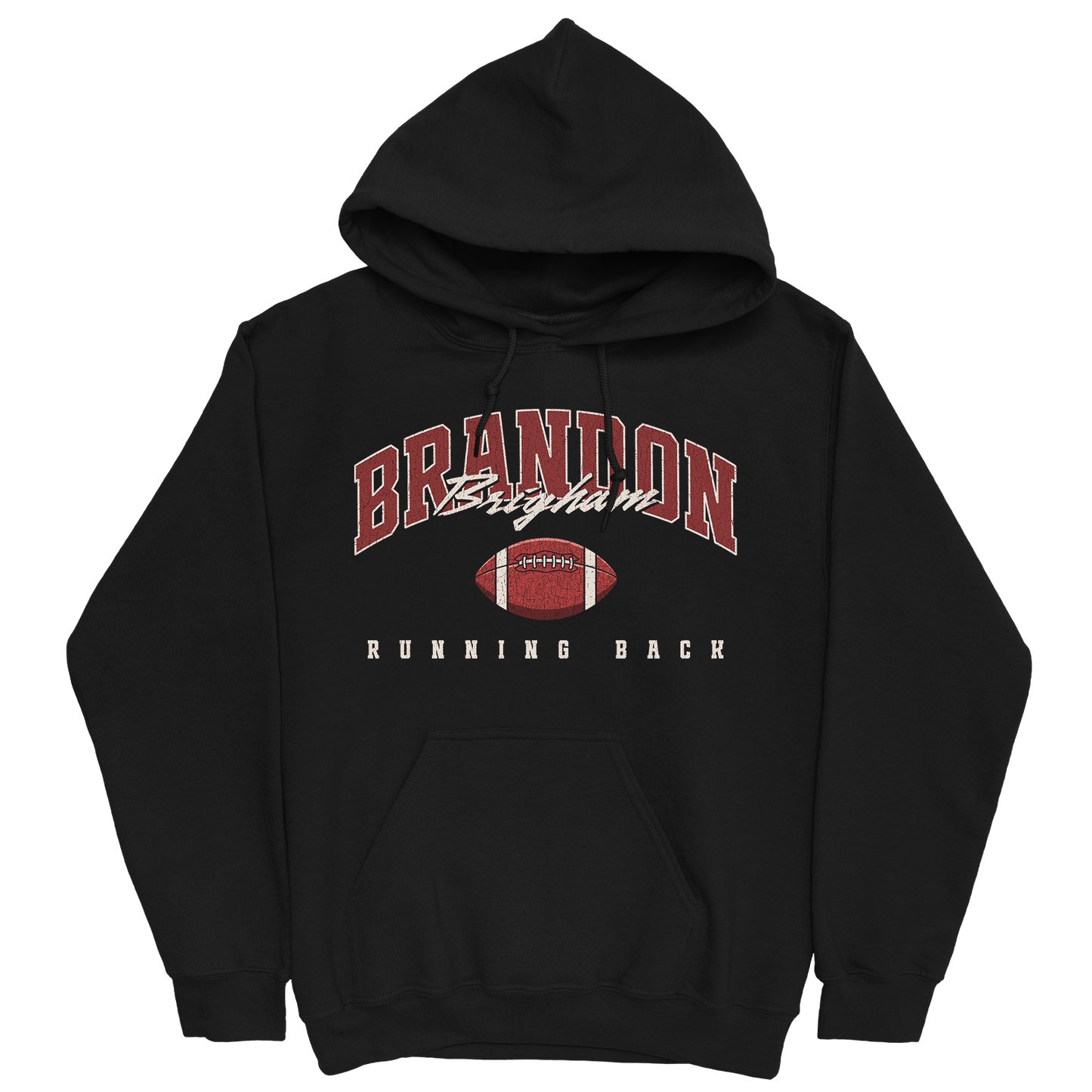 BRANDON BRIGHAM FOOTBALL BLACK HOODIE