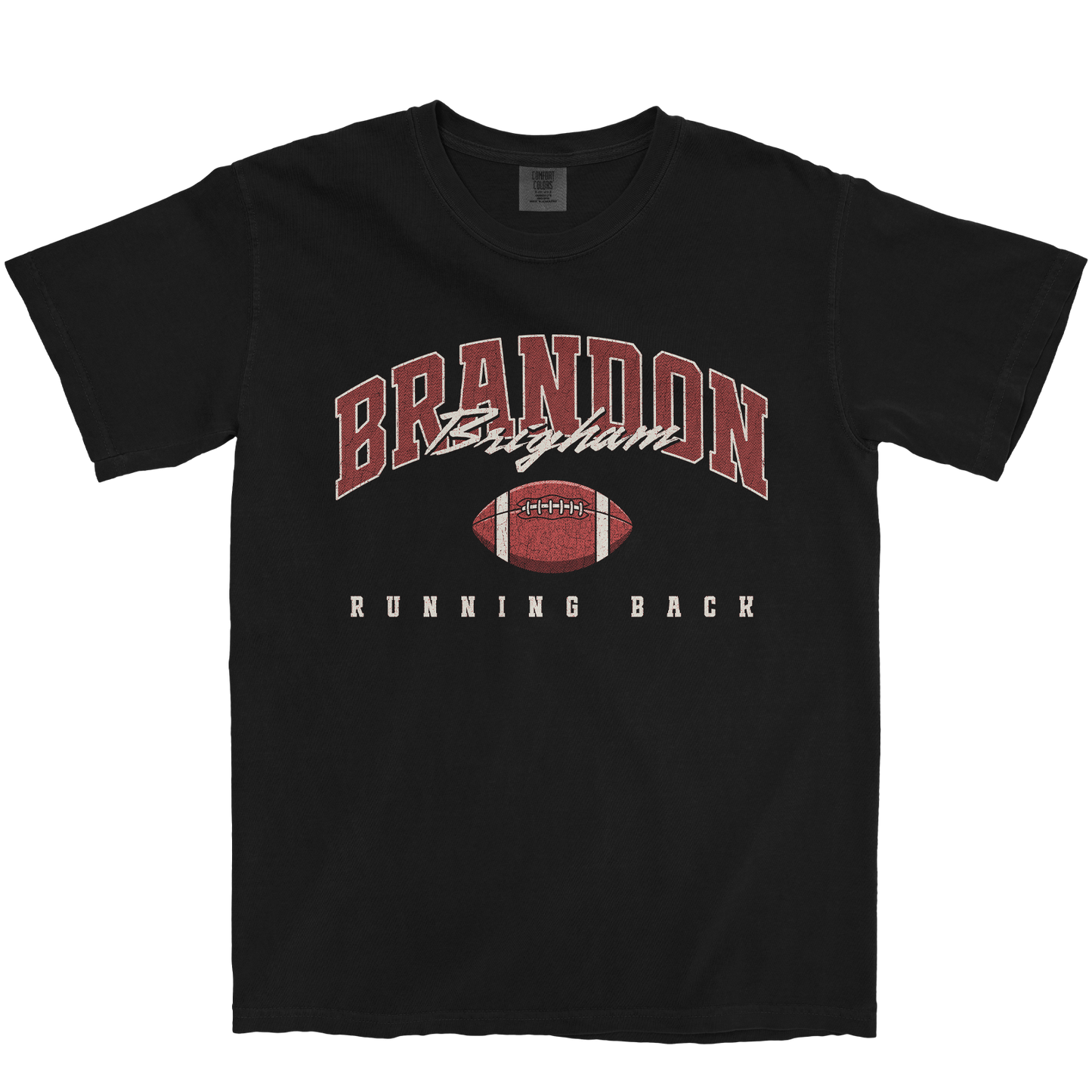 BRANDON BRIGHAM FOOTBALL BLACK TEE