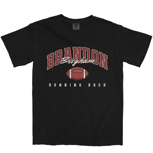 BRANDON BRIGHAM FOOTBALL BLACK TEE