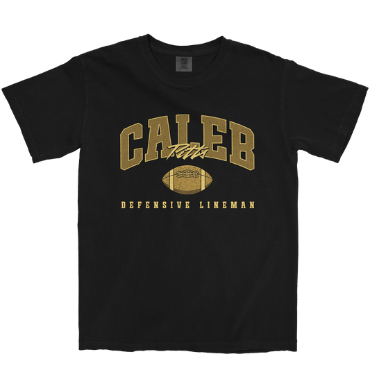 CALEB PITTS FOOTBALL BLACK TEE