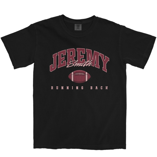 JEREMY SMITH FOOTBALL BLACK TEE