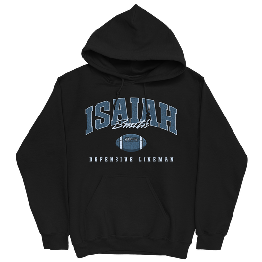 ISAIAH SMITH FOOTBALL BLACK HOODIE