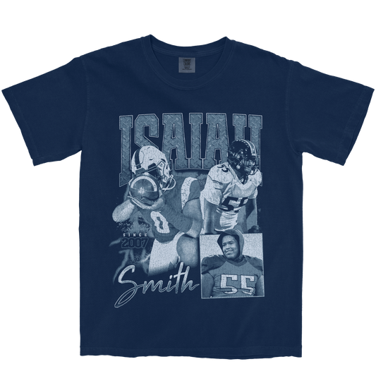 ISAIAH SMITH GRAPHIC NAVY TEE