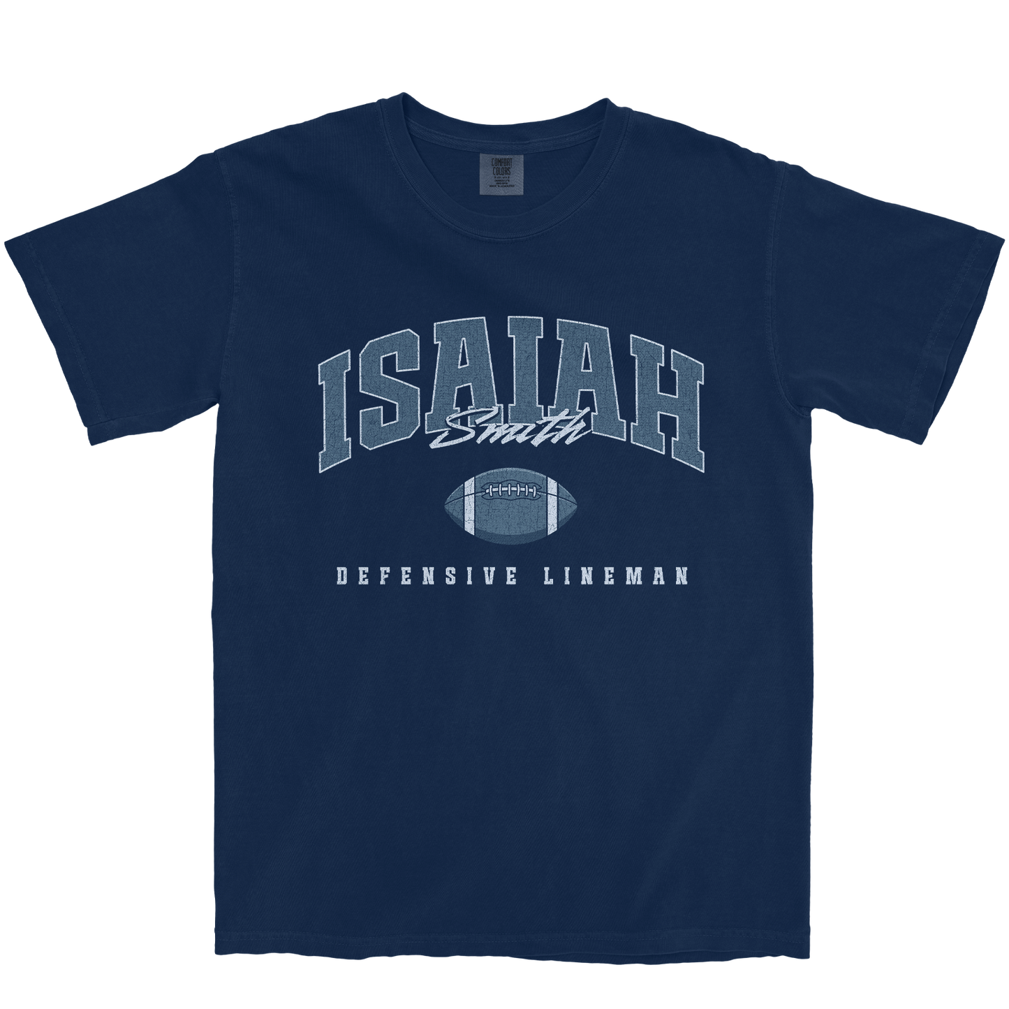 ISAIAH SMITH FOOTBALL NAVY TEE