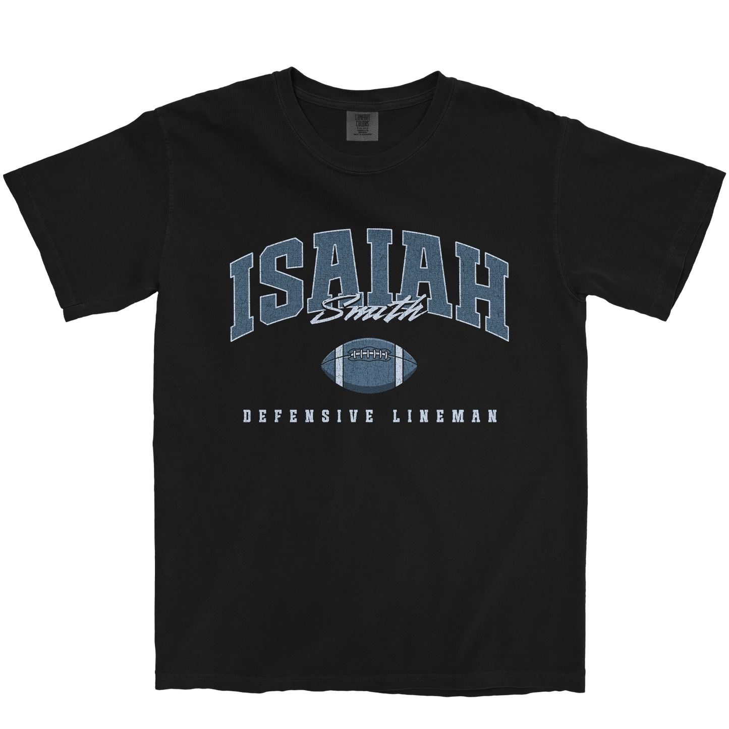 ISAIAH SMITH FOOTBALL BLACK TEE